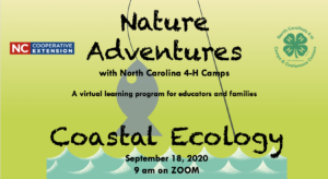 Cover photo for Coastal Ecology-Nature Adventures With NC 4-H Camps