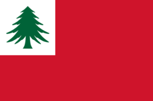Christmas tree with red background