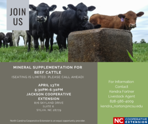 Cover photo for Jackson and Swain Livestock Producers Monthly Meeting