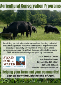 Cover photo for Swain Soil & Water 2023 Cost-Share Program