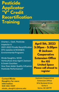 Pesticide Applicator "V" Credit Recertification Training