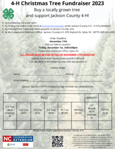 Cover photo for 4-H Christmas Tree Fundraiser 2023