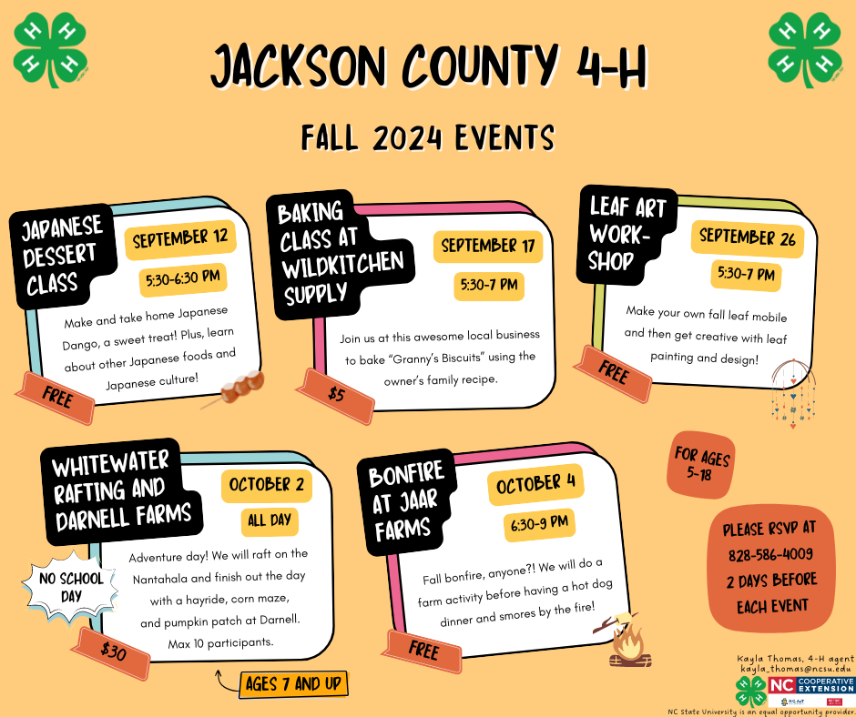 Fall 4-H events