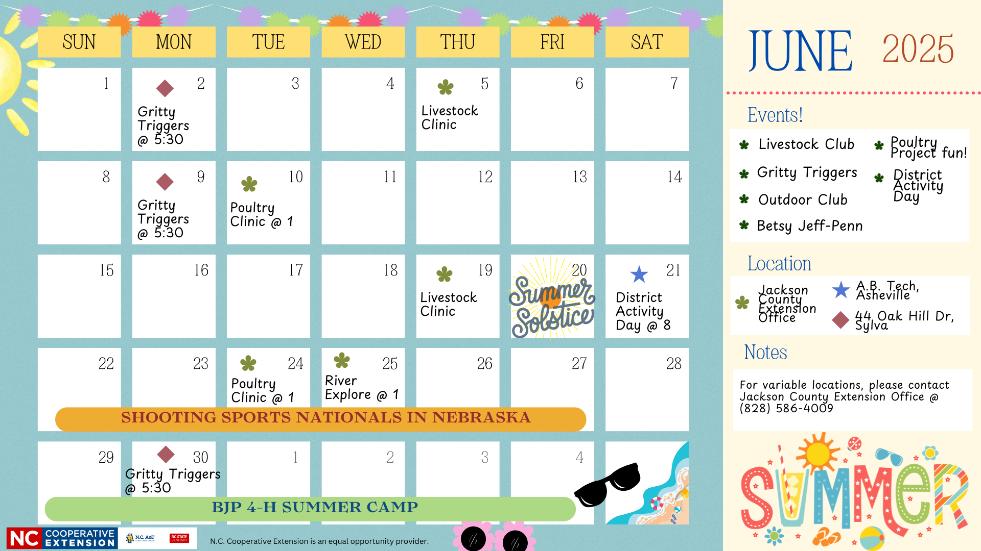 June Calendar of Events