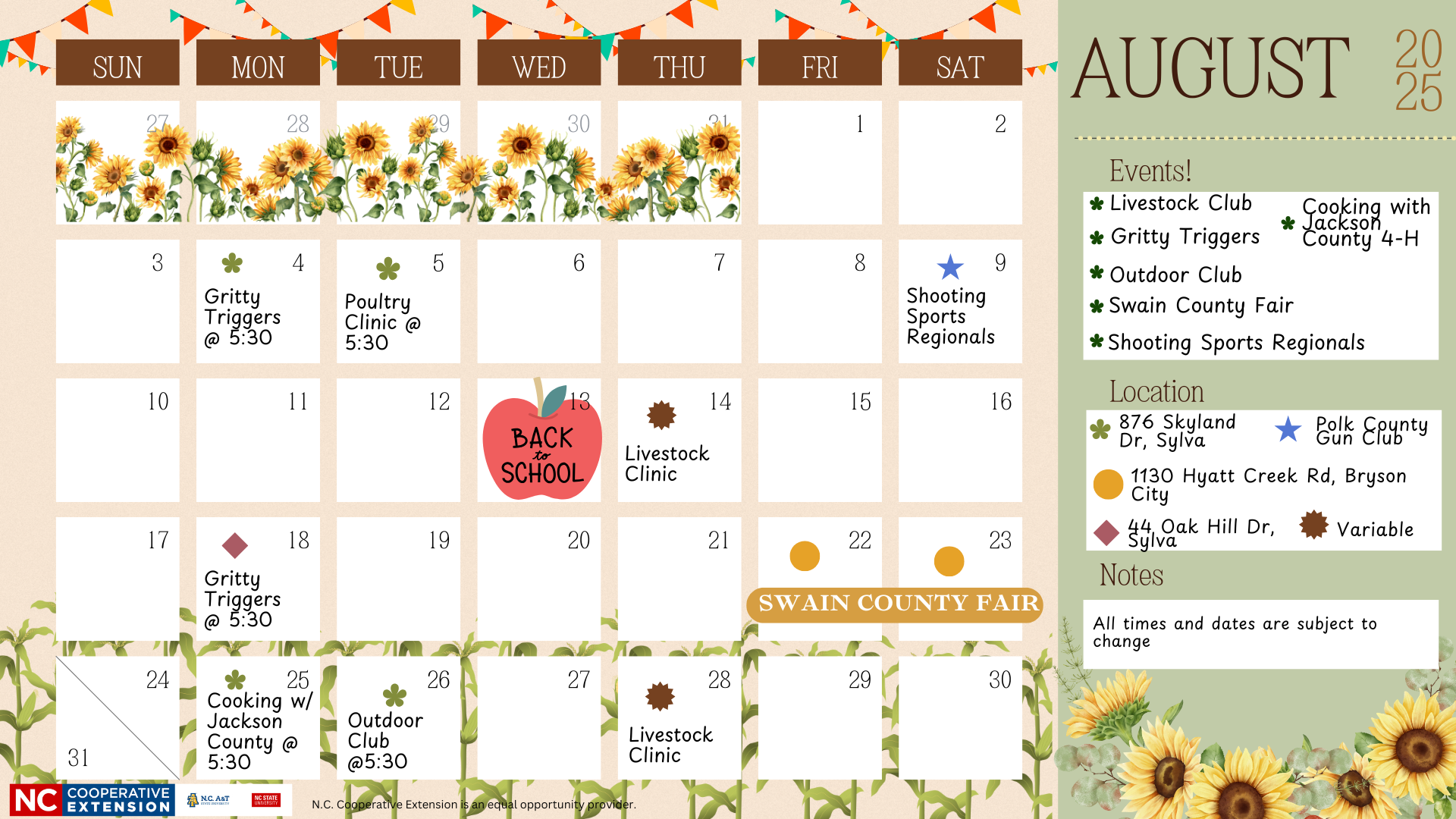 August 2025 Calendar