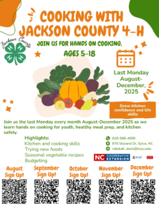 Flyer for Cooking with Jackson County
