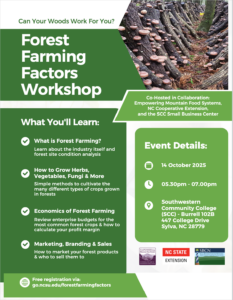 Cover photo for Forest Farming Factors Workshop Coming in October!
